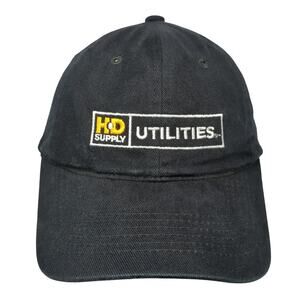 HD Supply Utilities Strapback Baseball Cap Black One Size 6 Panel Headmaster Inc